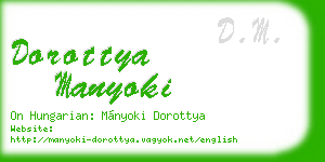 dorottya manyoki business card