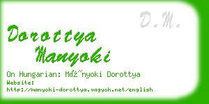 dorottya manyoki business card